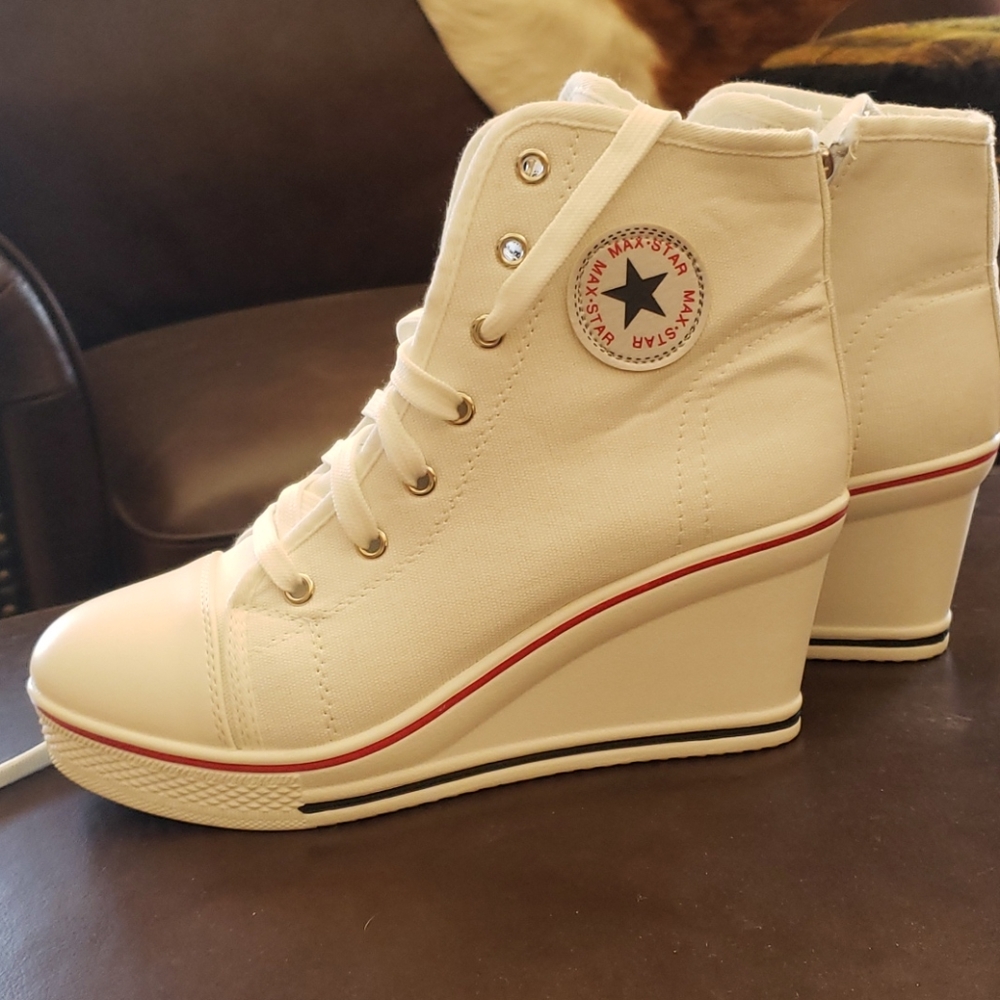 High heel sneakers
